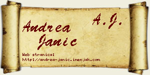 Andrea Janić vizit kartica